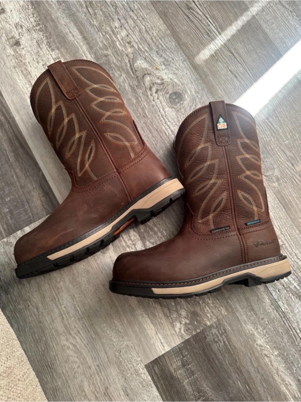 Ariat Brown Women's Pull-On Cowboy Work Boots